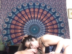 Amateur BBW and Tattooed, Bearded Boyfriend make a HOT sex tape.