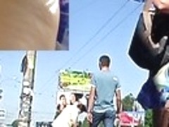 Beauty didn’t notice the upskirt hunter