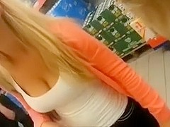 Outstanding golden-haired German sweetie with alluring big love mangos