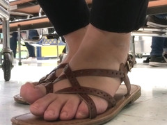 Candid feet in class 11