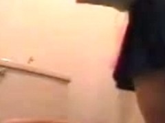 Stretched girl masturbating with dildo on hidden cam