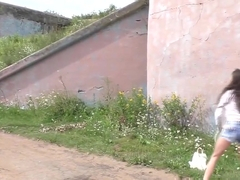 Dutch Les Teens Outdoors