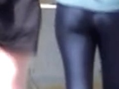 Nice ass in spandex pants voyeured by the lewd man 01zm