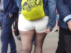 Big ass in pantyhose