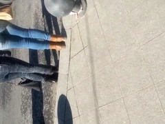spy sexy girls ass in street romanian