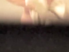 Unshaved peach show on the window voyeur video