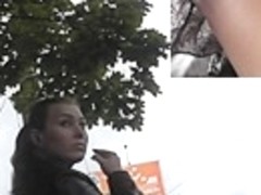 Great legs with butt wet crack up the petticoat