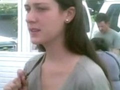 Nice View of Her Sexy Black Panties!