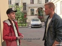 Teeny gives pleasure for cash