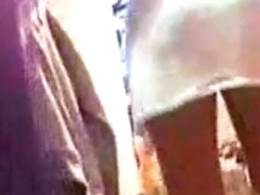 Upskirt - girl in a shopping center