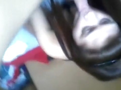 Horny amateur cowgirl, bathroom floor, cellphone xxx movie