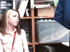 Teen Thief Alina West Gets Banged In Office