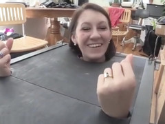 Bondage girl in cage