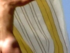 Completely naked mom sunbathing at the river beach