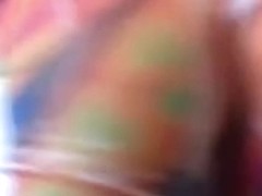Nice-ass chick is filmed by a guy with voyeur cam