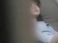 Voyeur catches a babysitter masturbating