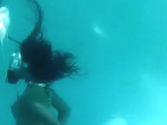 Underwater girl bondage