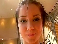 Naughty girl gives a blowjob then gets fucked.