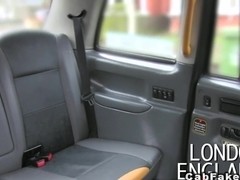 British blonde deep throats huge dick in cab taxi reality