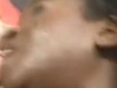 Black Tiny Ebony Getting Her Face Mashed Up On Floor