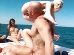 Hot Teens On A Open Sea Boat Party
