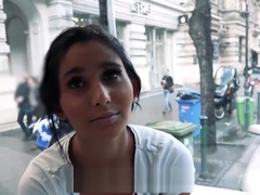 Hot Ria Rodrigez gives an intense blowjob to a stranger