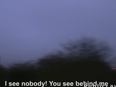 Euro blonde fucks in the public park