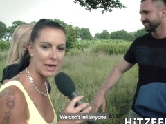 HITZEFREI Hot German blonde MILF fucked outside