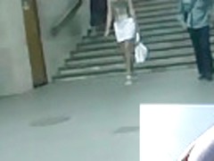 Tall redhead upskirt