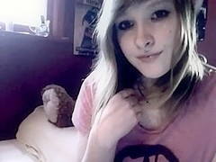 Spitting on my feet.