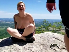 Public Hike Fun & Big Facial - GOT CAUGHT TWICE