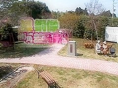 Cosplay Porn: Public Painted Statue Fuck part 1
