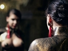 Masked party with large round asses double penetration 