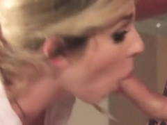 Teen Kat Monroe treats stud with cowgirl after juicy blowjob