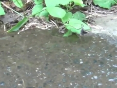 Kinky asian slut pissing