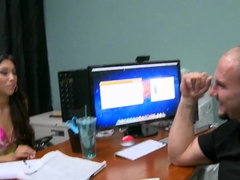 Long haired goddess with tanned need to show her passion at the casting