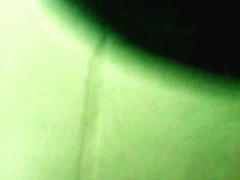 Hairy Asian pussy spread over the hole in the ground