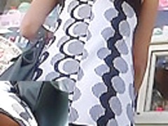 Trendy summer suit upskirt