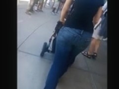 Milf with perfect ass in tight jeans