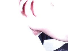 Nerdy blonde babe, Alexa Grace knows how to suck a rock hard dick, before riding it