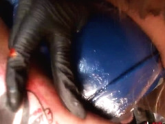 Katerina Kalista Tattoos Alt Erotic Logo on Herself in an Empty Tattoo Shop!