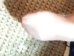 Sweaty Pantyhose Toes Soles After Working Out