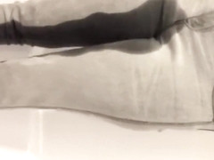 Grey jeans wetting