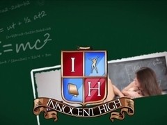 InnocentHigh - Student gets Caught Sucking Dick For Money