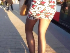 Black pantyhose Blain miniskirt