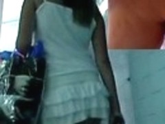 Golden-Haired cowgirl in a sexy upskirt episode