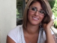 Britney Sanders drinking some coffee and having a ride through the town