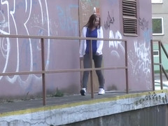 Teen pissing compilation as girls pee outside