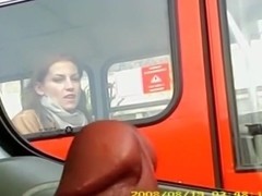 Jerking off in the car for a girl