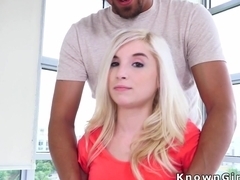 Petite girlfriend gets huge dick